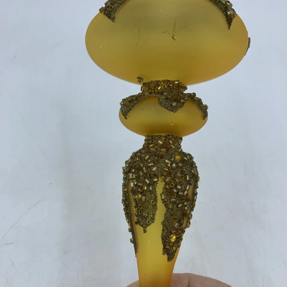 Vtg Amber Finial Ornament 8